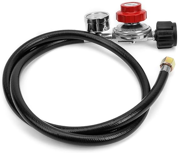 only fire 4Ft 0-30PSI Adjustable Propane Regulator with Tank Gauge QCC-1 Connection Hose for Grills, Turkey Fryers, Burner, Forge, Fire Pit etc - Image 2