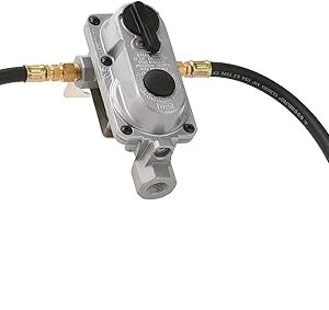 Flame King (KT12ACR6a) 2-Stage Auto Changeover LP Propane Gas Regulator With Two 12 Inch Pigtails For RVs, Vans, Trailers