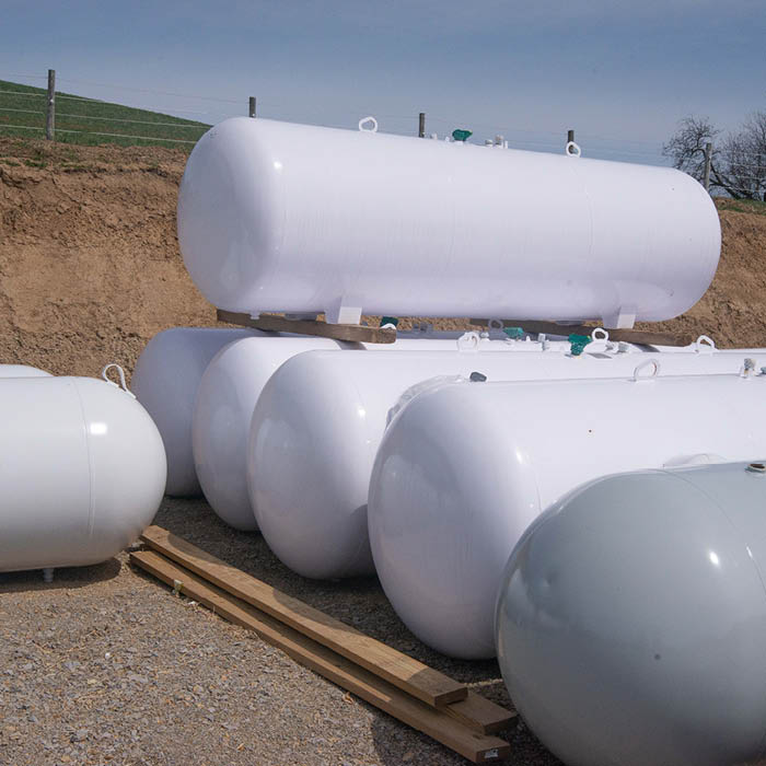 efurbished 250 gallon propane tank