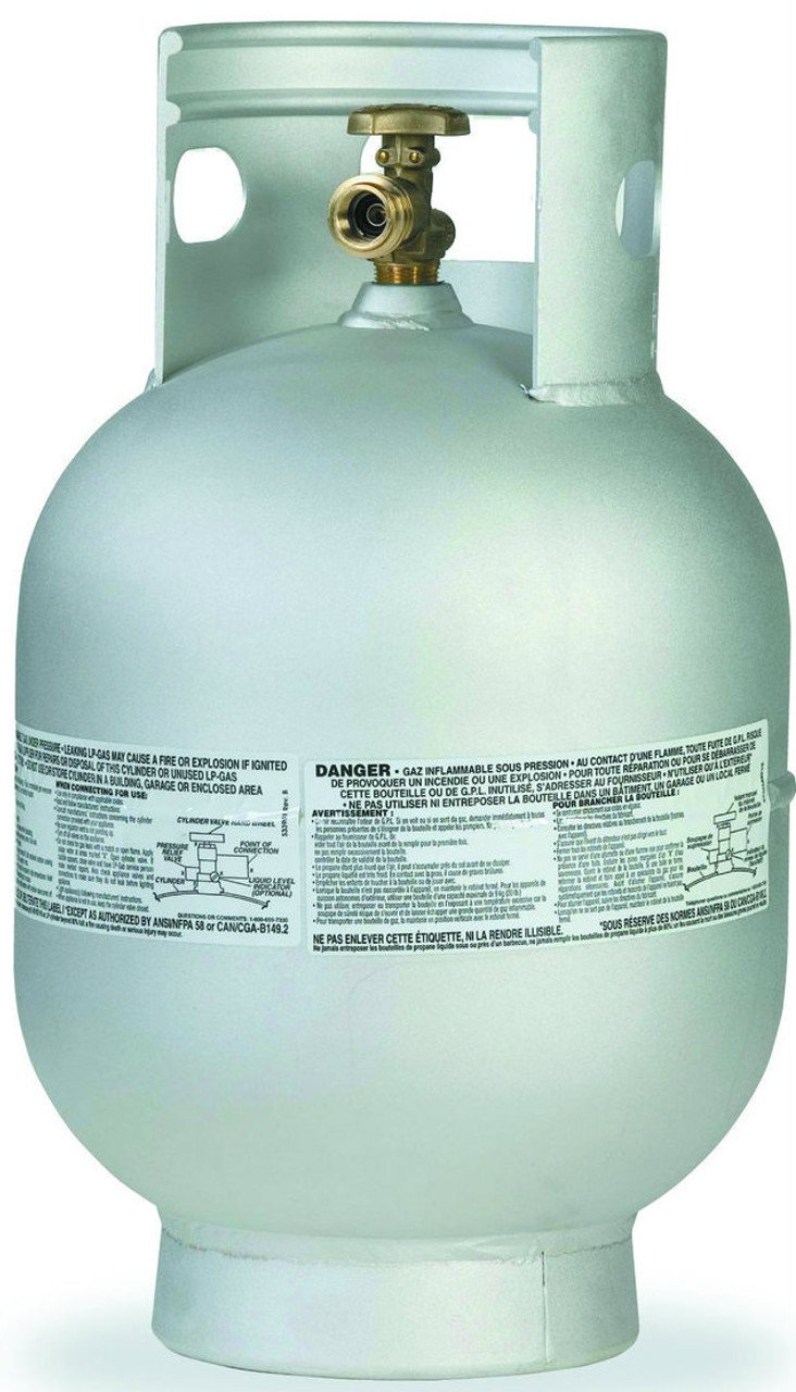 10 lbs (2.4 Gallon) Manchester Aluminum Propane Tank (usually arrives within 1 week)